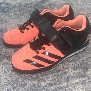 Adidas Coral and Black Training Shoes size 7 - woman